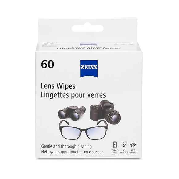 ZEISS Individual Lens Wipes (60 Pack)